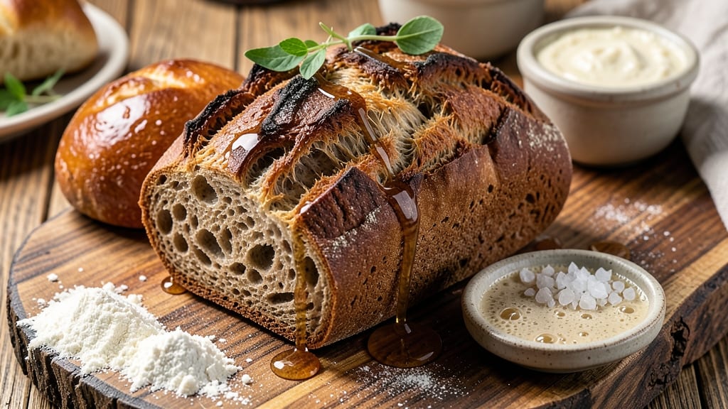 Artisan Bread Recipe With Starter: Sourdough Crust With Open Crumb in 12 Hours
