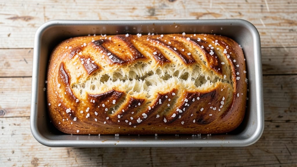 9x5 Loaf Pan Bread Recipe: No-Knead Crust With Airy Crumb