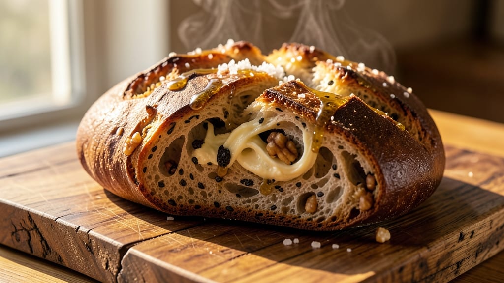 Artisan Bread With Inclusions Recipe: Walnut-Honey Swirls and Crispy Crown Magic