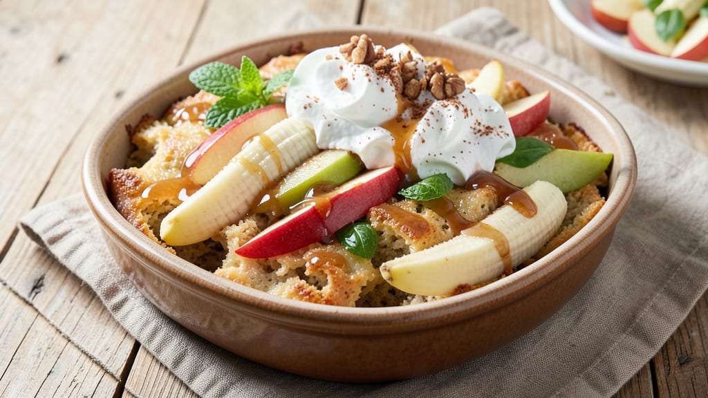 Apple Banana Bread Pudding Recipe: Warm Spice-Infused Layers With Gooey Custard