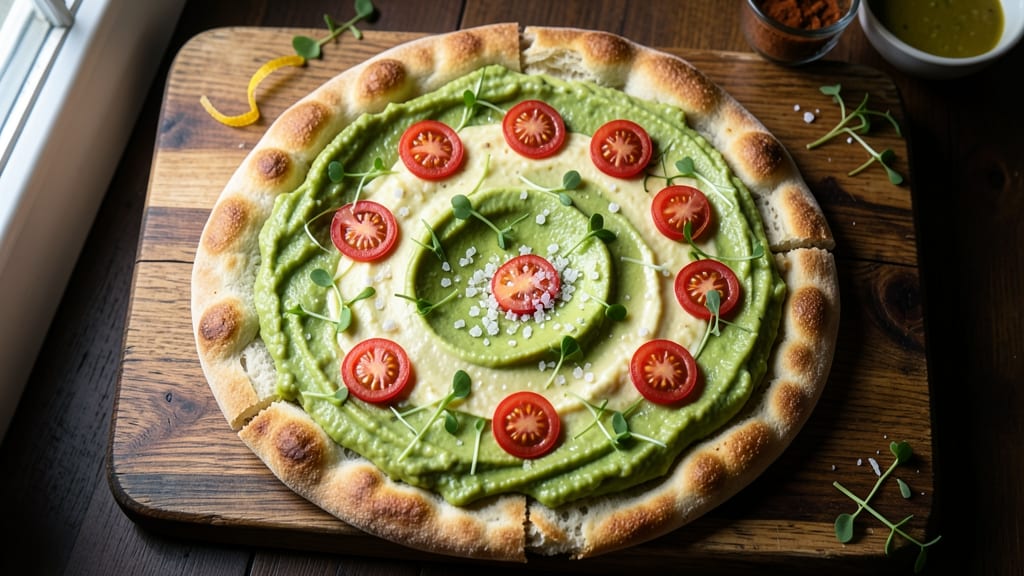 Avocado Cottage Cheese Flatbread Recipe: Creamy Green and White Swirls in 15 Minutes