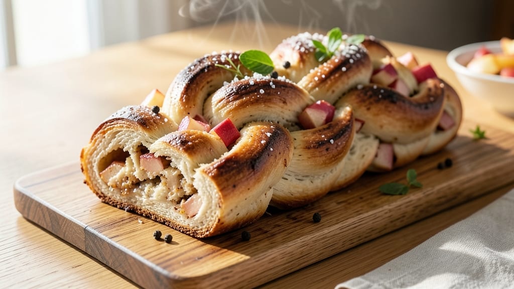 Apple Braided Bread Recipe: Sweet Apple Streusel Swirls With Buttery Crust