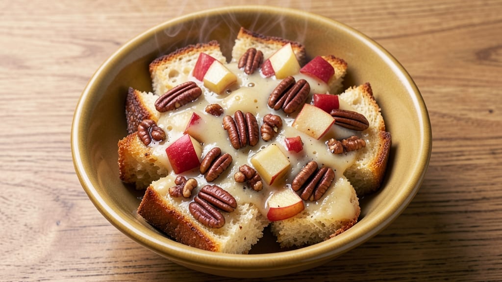 Apple Pecan Bread Pudding Recipe: Warm Spice and Nutty Crunch in One Bake