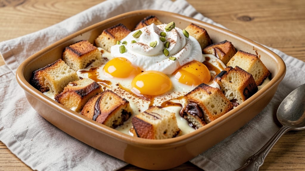 Babka Bread Pudding Recipe: Vanilla-Infused Custard Meets Crumbly Crust