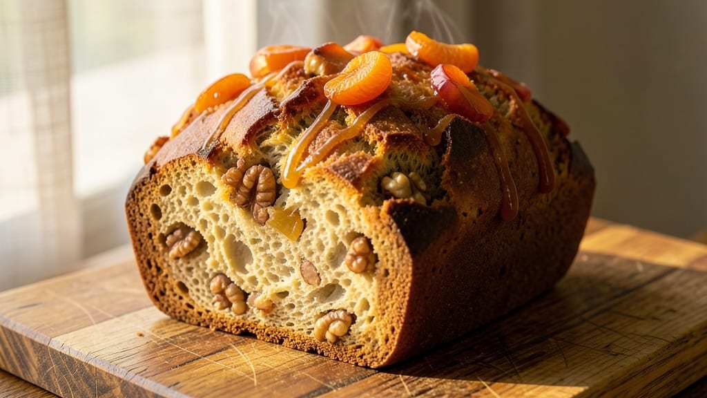 Apricot Walnut Bread Recipe: Sweet-Tart Swirls With Crunchy Nut Topping