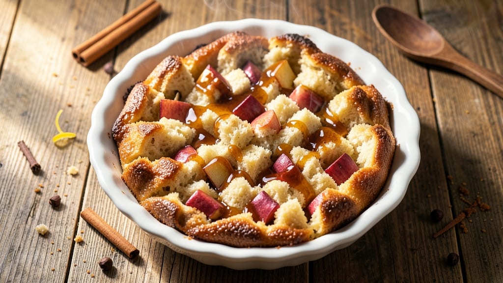 Apple Cider Bread Pudding Recipe: Spiced Apple Cider Custard With Caramelized Top